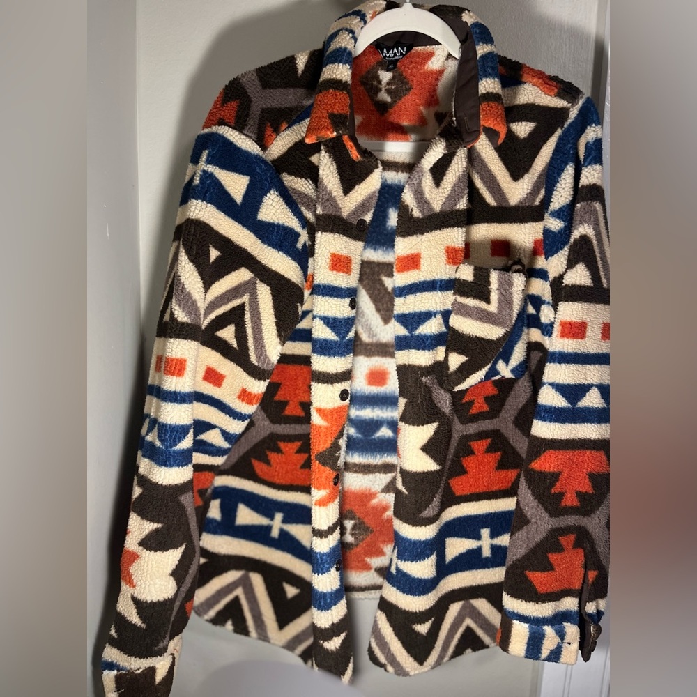 Tribal Pattern Fleece Jacket